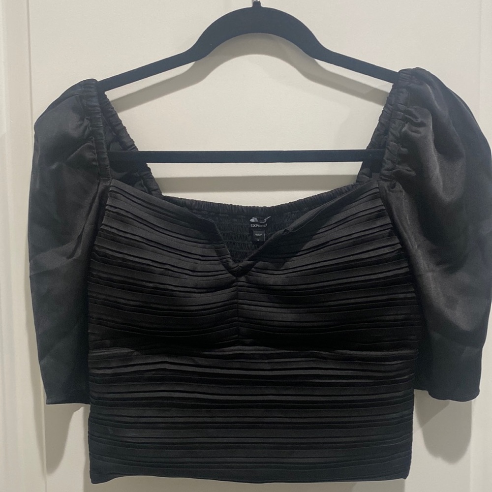 Express Silky Black Blouse Size S